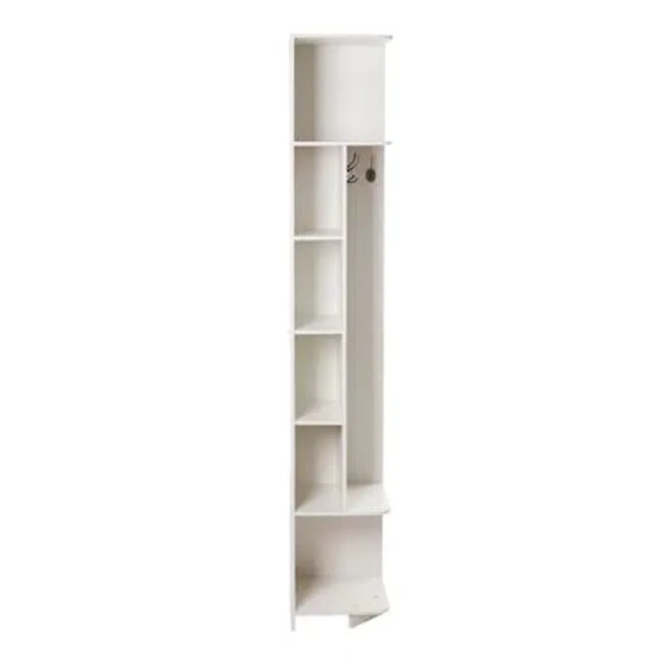 BOXED OPEN-STYLE CORNER RACK WITH HOOKS 