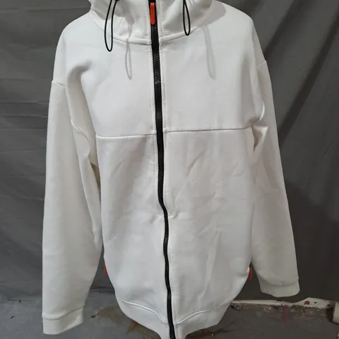 ZARA ZIP UP JACKET IN OFF WHITE SIZE XL