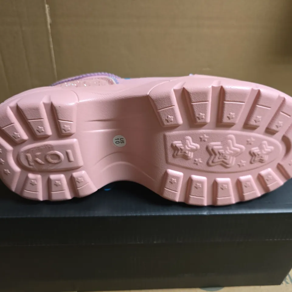 BOXED PAIR OF KOI PINK PLATFORM SNEAKERS - SIZE 10