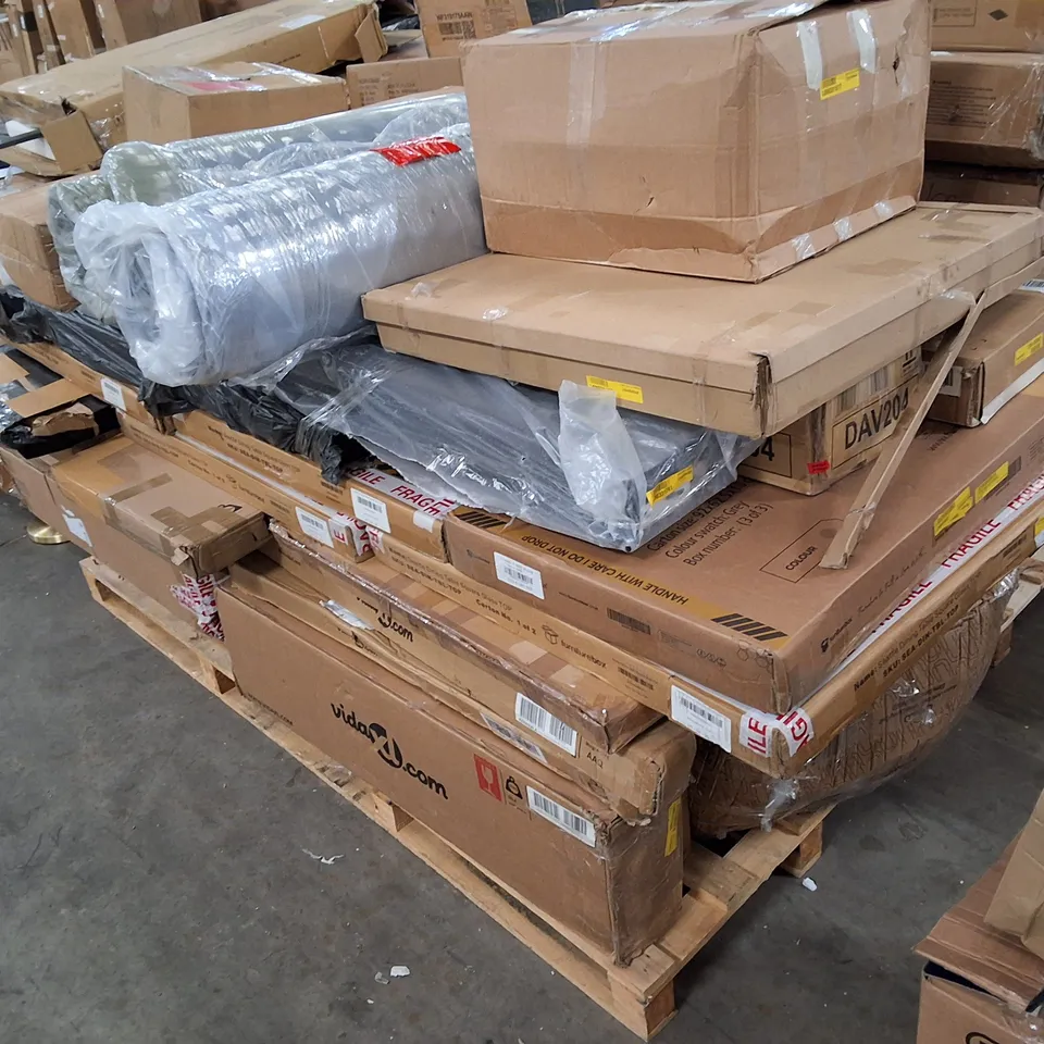 PALLET CONTAINING ASSORTED FLATPACK FURNITURE PARTS