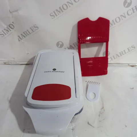 BOXED COOK'S ESSENTIALS CHOPPER 8 SLICE & DICE BLADES IN RED