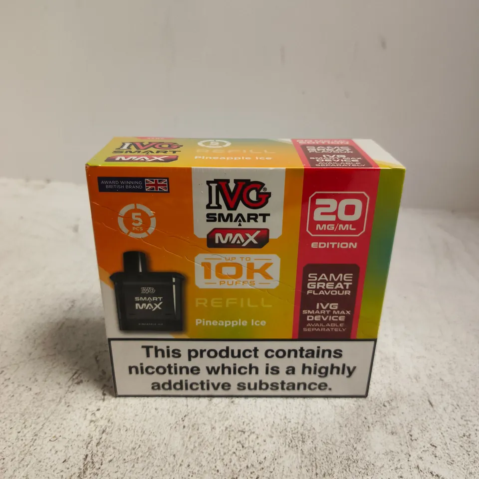 BOXED AND SEALED IVG SMART MAX 5PC REFILL SET (PINEAPPLE ICE)