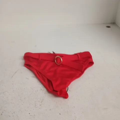 LK Bennett Red Bikini Bottoms β UK 6 (EXTRA SMALL) β Gold Ring Detail
