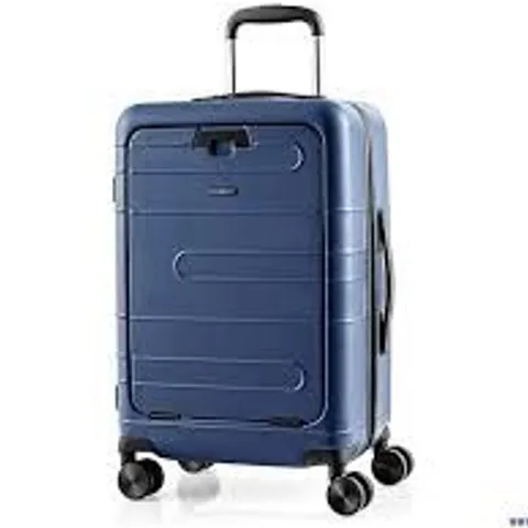 BOXED COSTWAY 20'' CARRY-ON LUGGAGE PC HARDSIDE SUITCASE TSA LOCK WITH FRONT POCKET & USB PORT NAVY