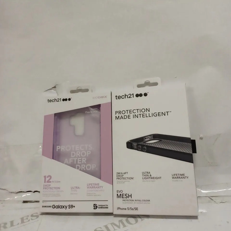 LOT OF 49 X TECH21 EVO MESH HARDSHELL CASE FOR IPHONE 5/5S/SE - SMOKEY/BLACK - 30 X TECH21 EVO CHECK CASE FOR SAMSUNG GALAXY S9+ PLUS - ORCHID PINK