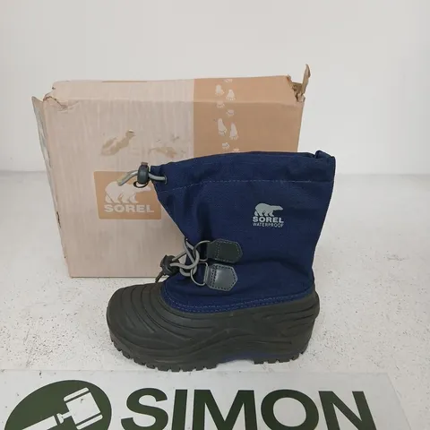 SOREL YOUTH SUPER TROOPER SNOW BOOTS – BLUE, UK 11.5 (EU 29) – WATERPROOF