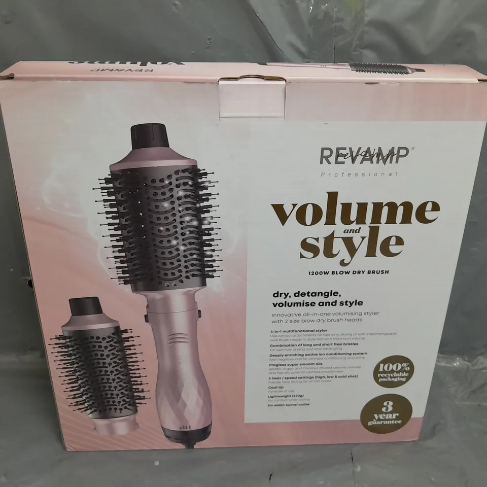 4 X BOXED REVAMP PROFESSIONAL VOLUME AND STYLE 1200W BLOW DRY BRUSH 