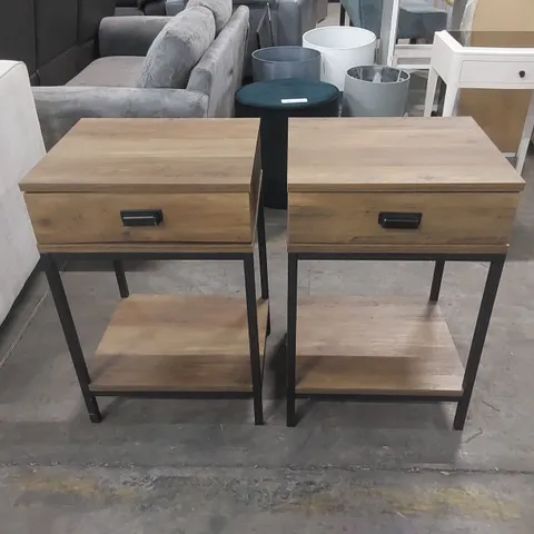 DESIGNER SET OF 2 BEDSIDE TABLES