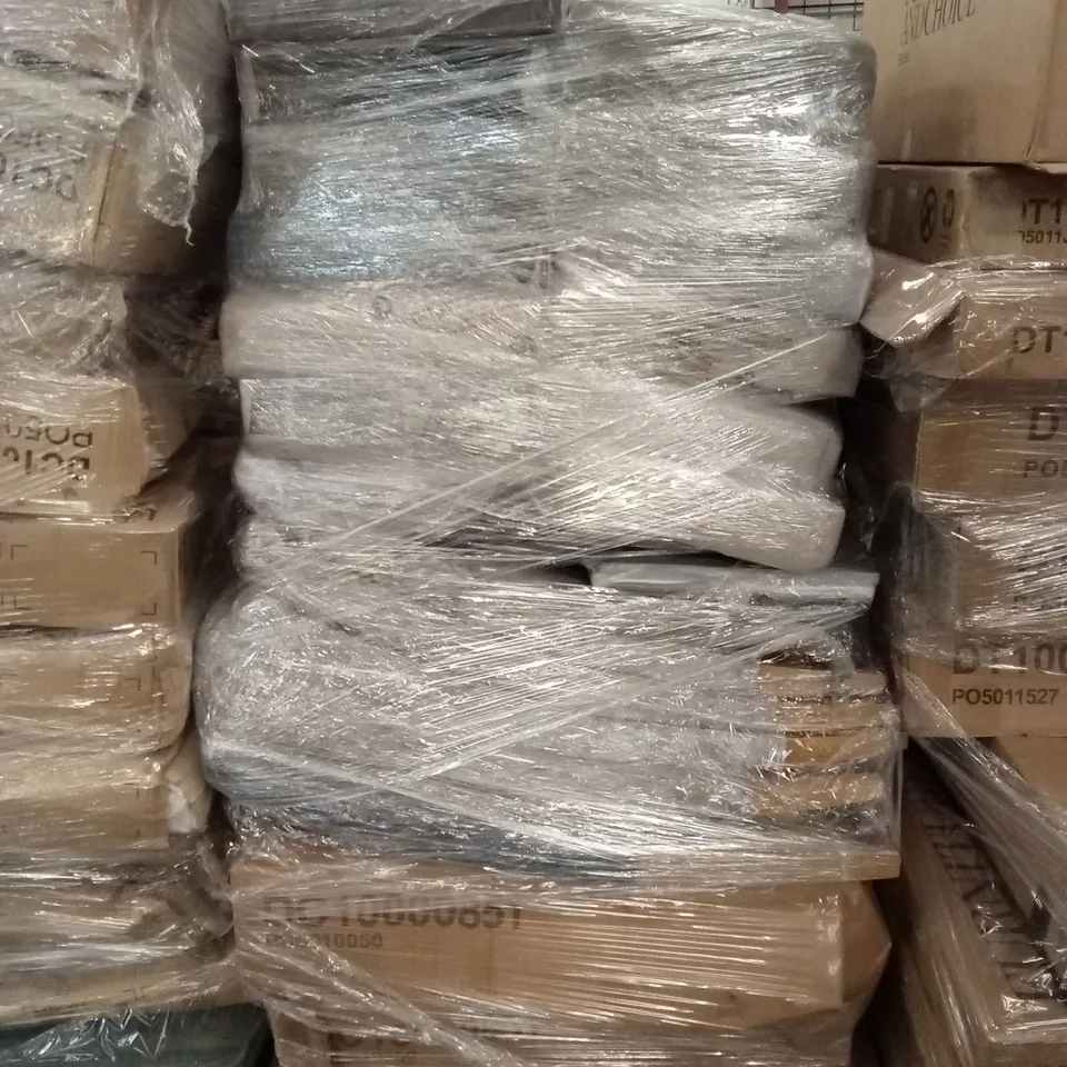 PALLET OF ASSORTED INCOMPLETE DESIGNER DINING CHAIR PARTS AND PIECES