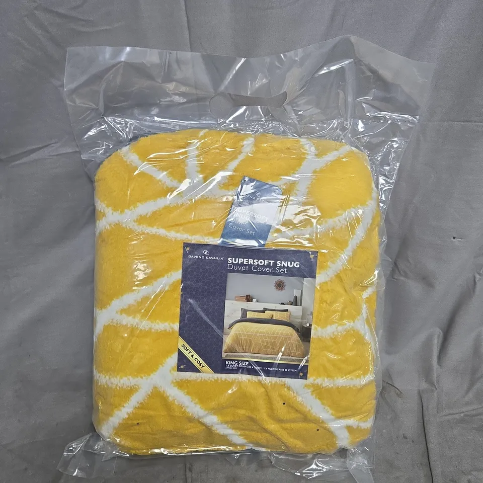 BAGGED SUPERSOFT SNUG DUVET COVER SET - KING SIZE 