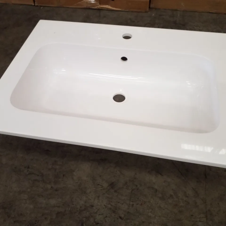 BOXED AS NEW CALYPSO LEDRO CAST BASIN IN WHITE - 750X565X215MM
