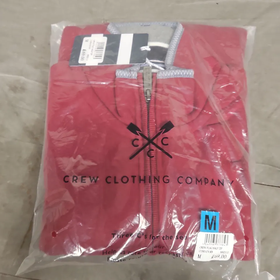 BAGGED CREW CLOTHING COMPANY FLAG HALF ZIP IN CORVOVAN - MEDIUM