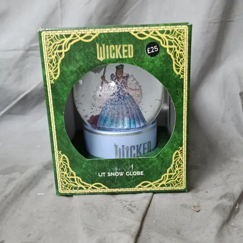 WICKED LIT SNOW GLOBE – BOXED DECORATIVE ORNAMENT