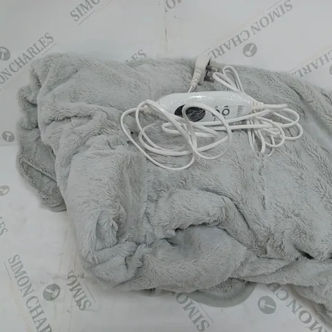 COZEE HOME HEATED BLANKET IN LIGHT GREY