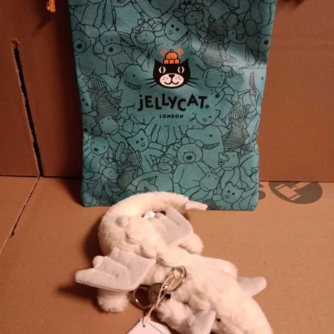 JELLYCAT SNOW DRAGON BAG CHARM 