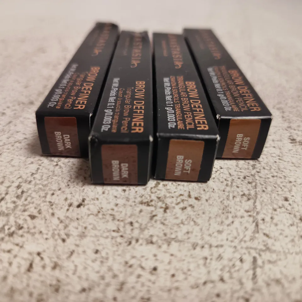 4 ANASTASIA BEVERLY HILLS BROW DEFINER MINIS (2 X SOFT BROWN, 2 X DARK BROWN)
