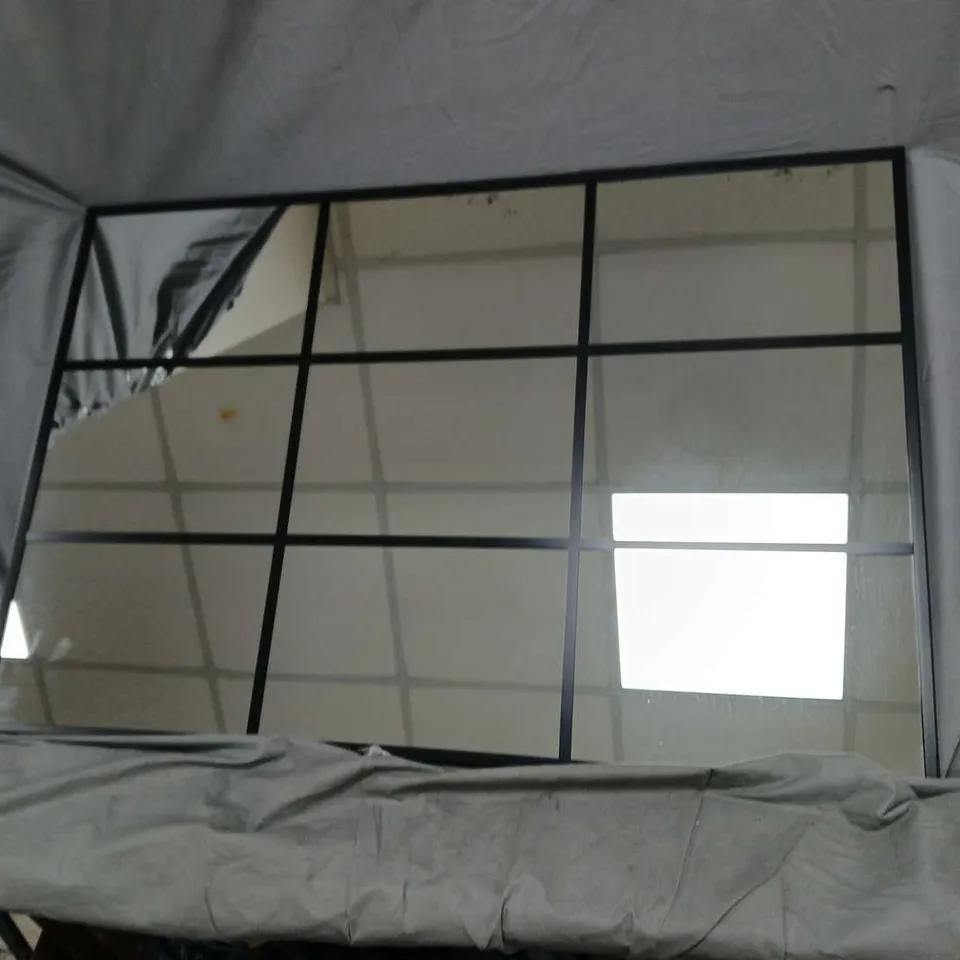 BOXED CINO WINDOW PANE MIRROR - BLACK - COLLECTION ONLY