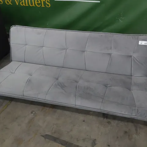 DESIGNER CLICK CLACK SOFA BED GREY FABRIC