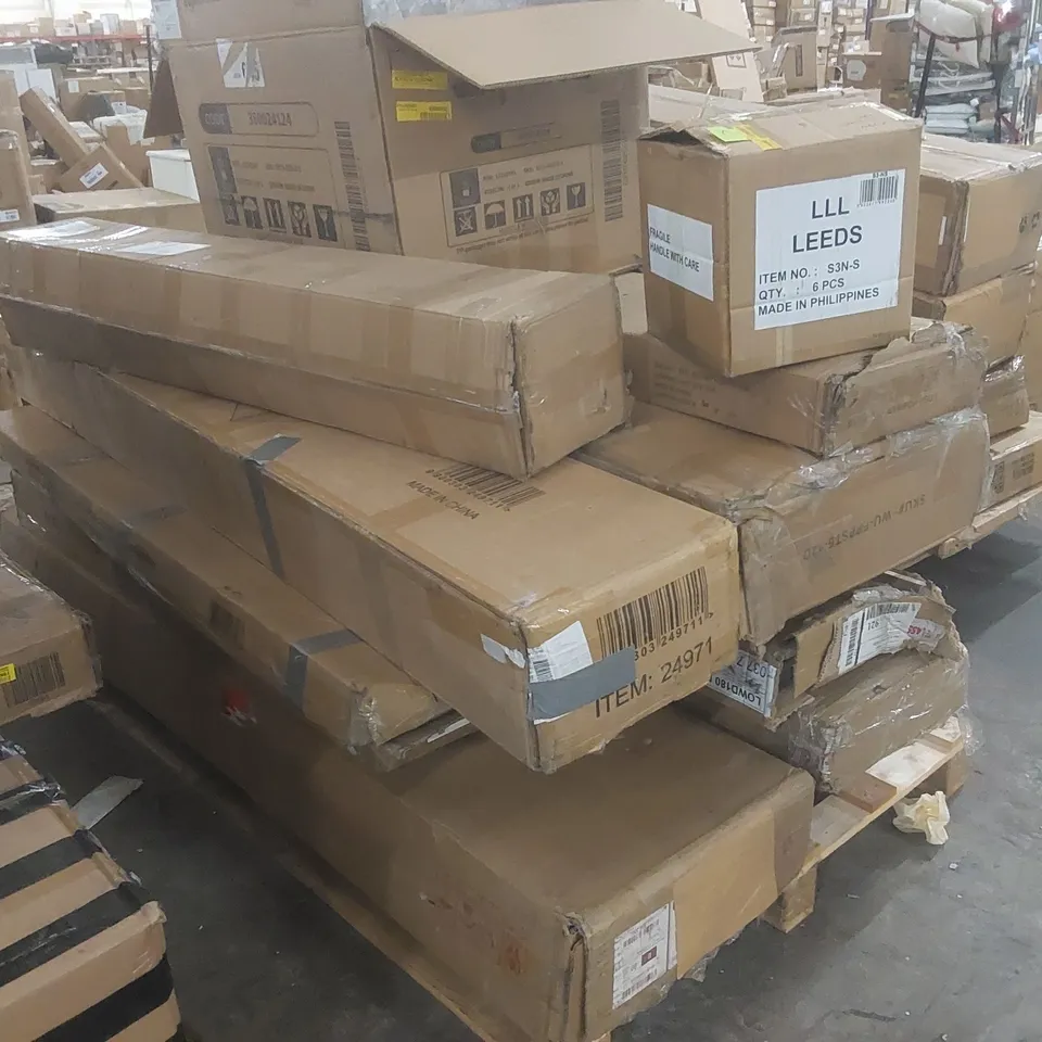 PALLET CONTAINING A LARGE QUANTITY OF ASSORTED FURNITURE PARTS