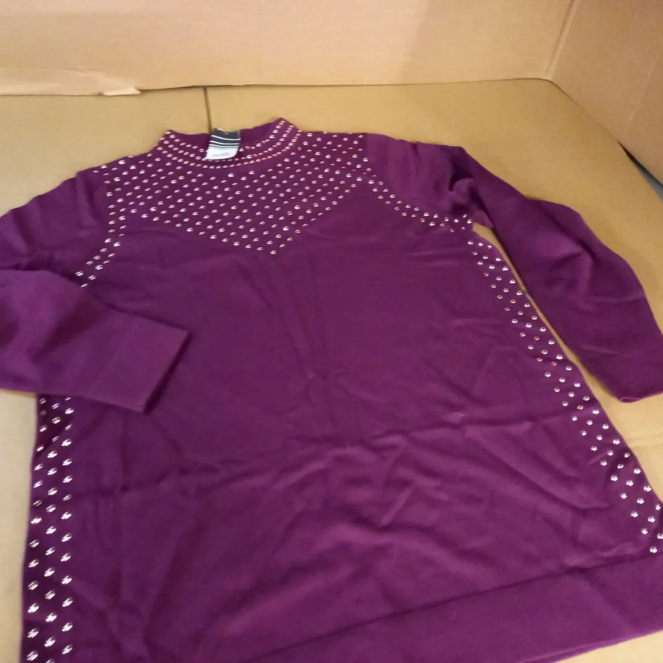 WALLIS DOME HOTFIX HIGH NECK TUNIC - L
