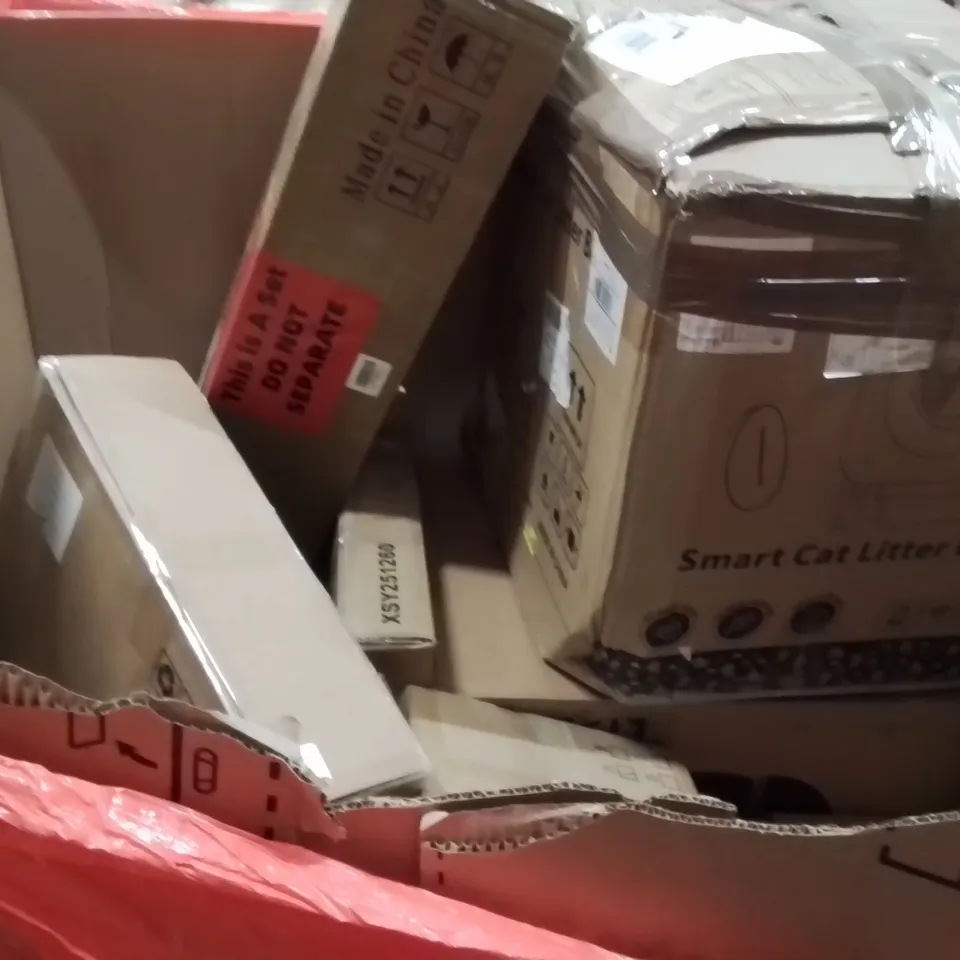 PALLET OF ASSORTED HOUSEHOLD GOODS AND PRODUCTS TO INCLUDE;PADDLE RACKETS,AIR COOLER,PICTURE FRAME
