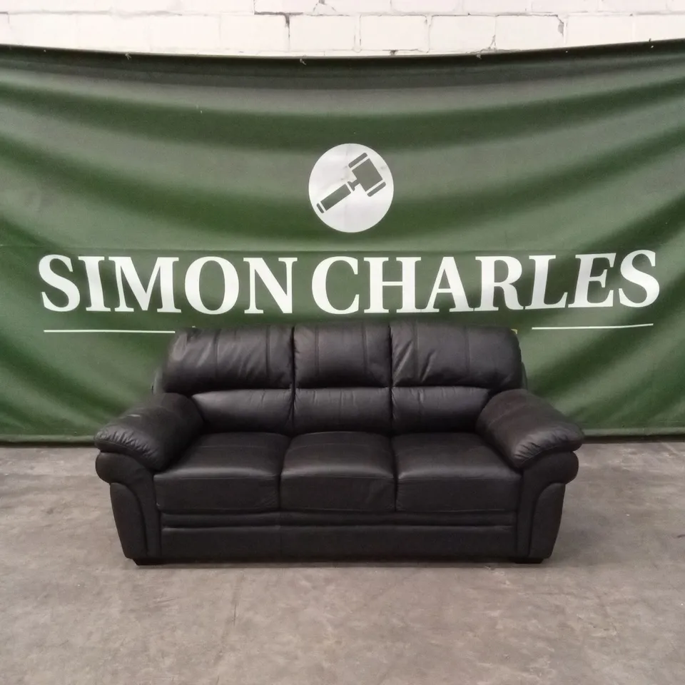 WILMSLOW LEATHER 3 SEATER SOFA RRP £999