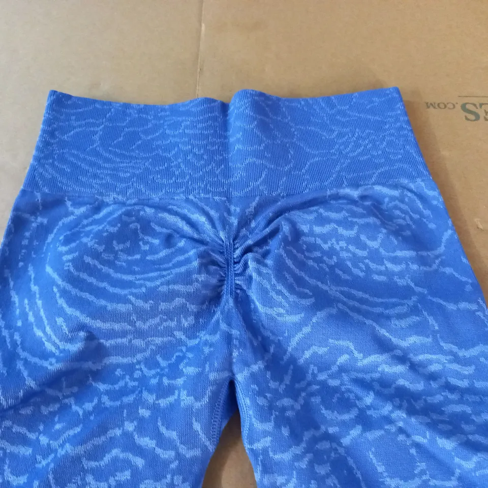 GYMSHARK BLUE TRAINING LEGGINGS - S