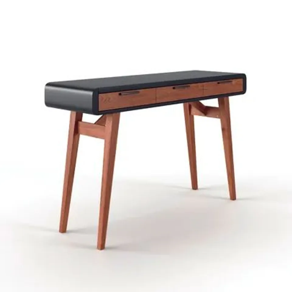 BOXED PEVENSEY OFFICE DESK OAK/BLACK - AW3150 (1 BOX)