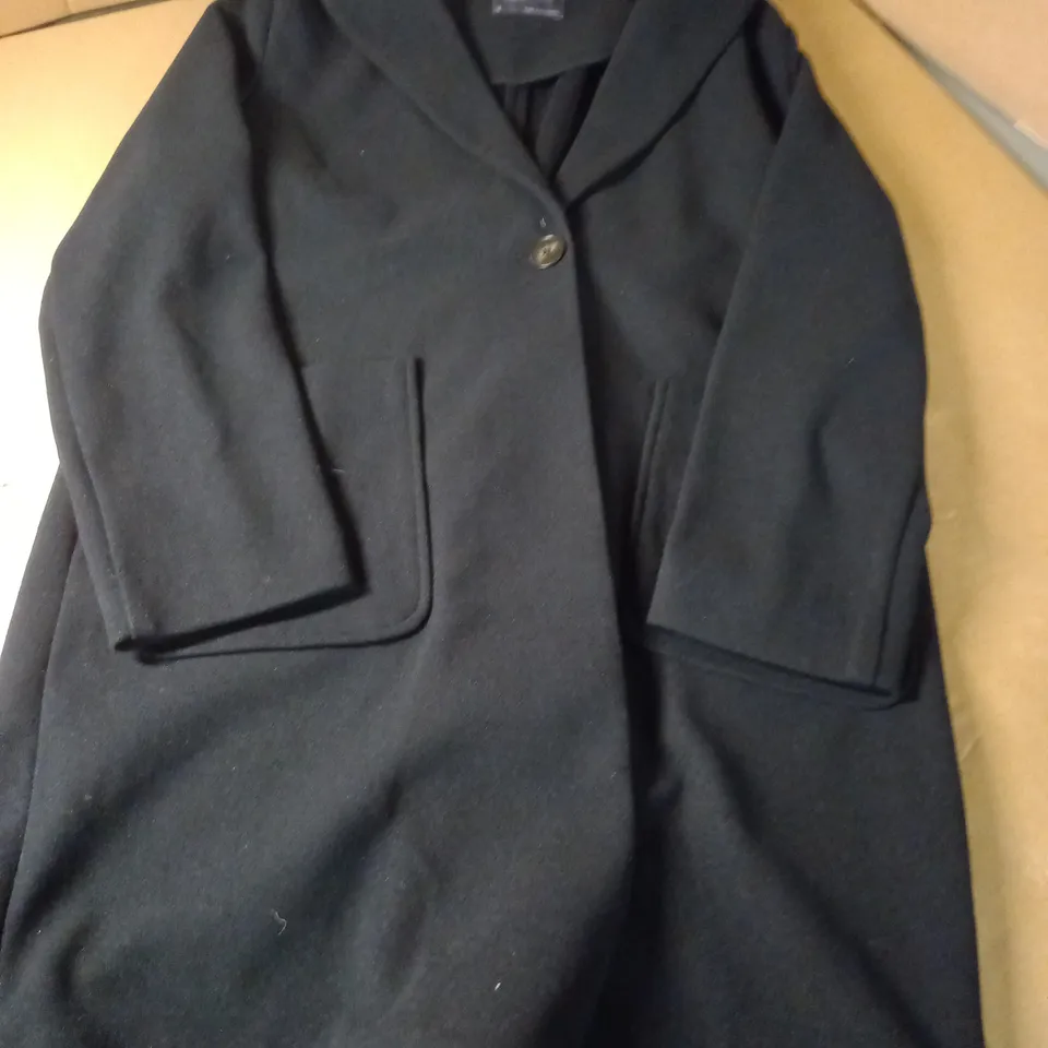 M&S COLLECTION BLACK BLAZER COAT - SIZE 12