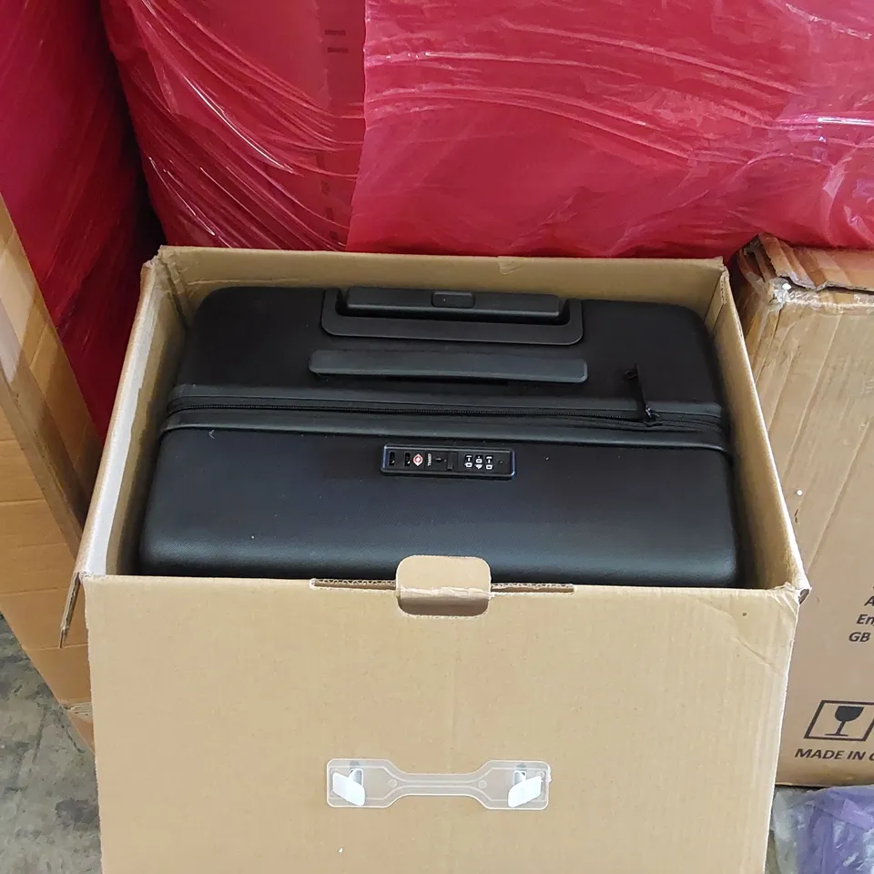 PALLET OF ASSORTED HOMEWARE AND CONSUMER PRODUCTS TO INCLUDE; SUITCASES, PICNIC FOLDING TABLE - 4FT, TRIPOD LAMP, SHOE RACK ECT.