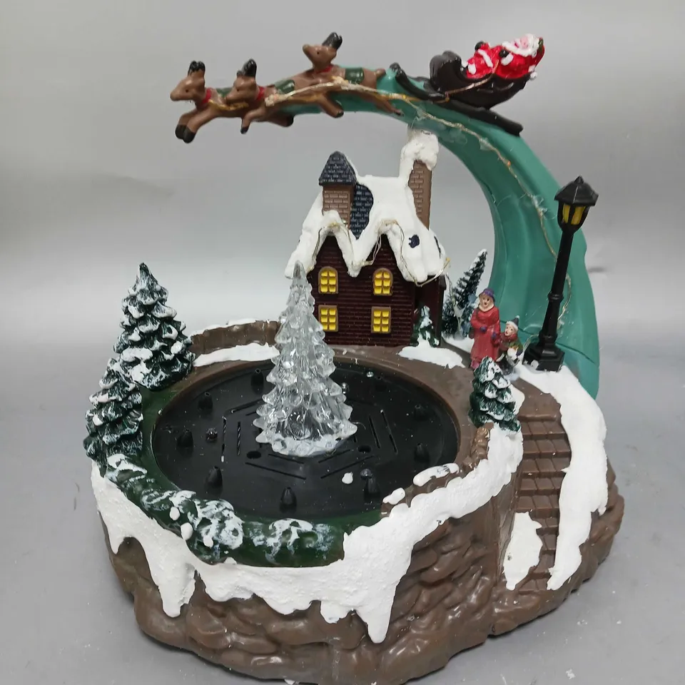 BOXED LED FOUNTAIN CHRISTMAS VILLAGE SCENE  RRP £45.99