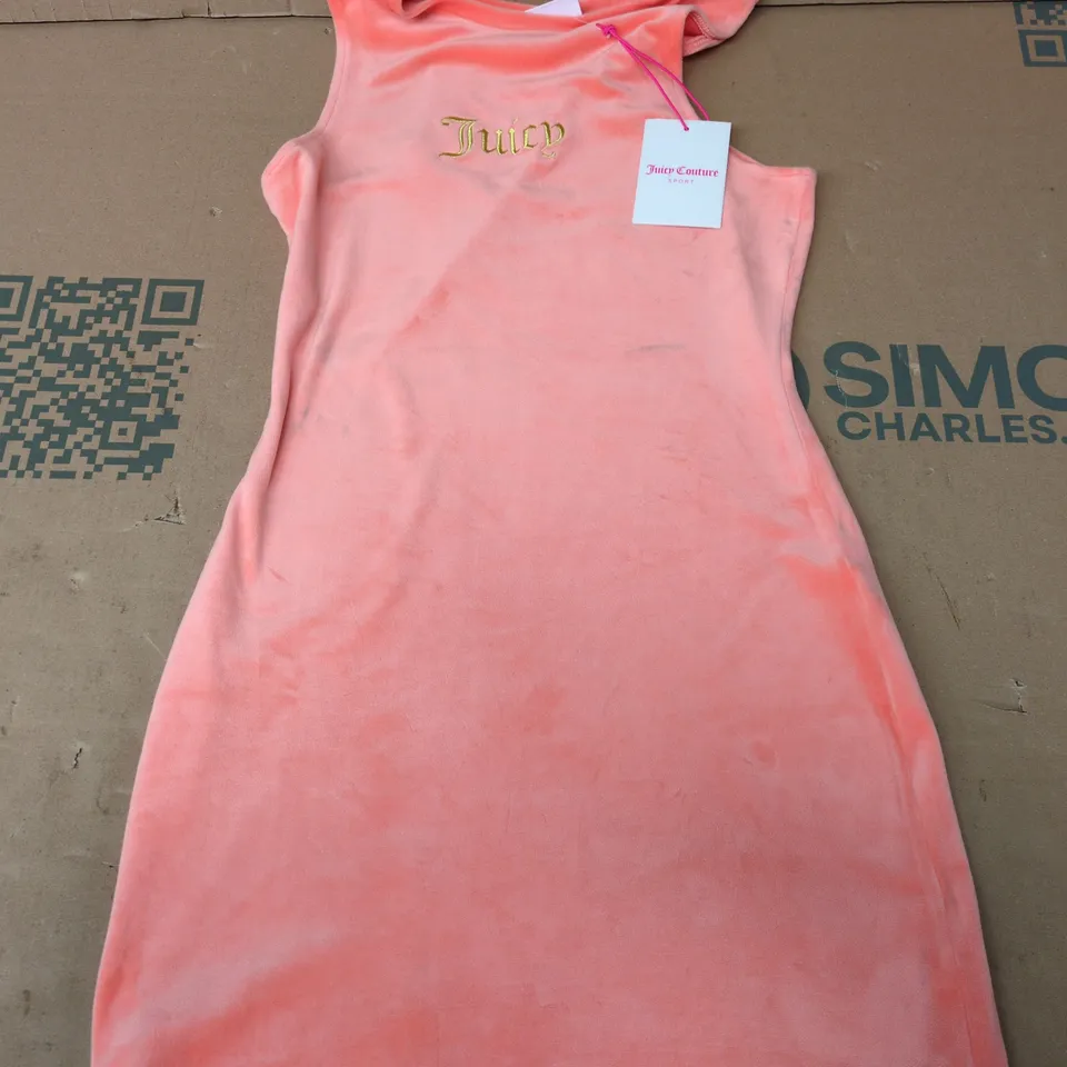 JUICY COUTURE SPORT SHILOH RACER DRESS IN CORAL - MEDIUM
