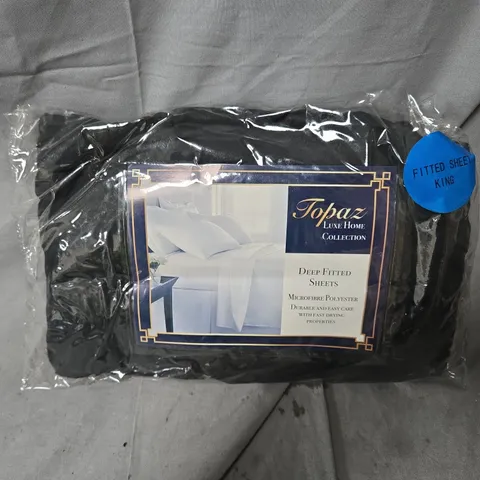 TOPAZ LUXE HOME COLLECTION DEEP FITTED SHEETS – KING SIZE, MICROFIBRE POLYESTER