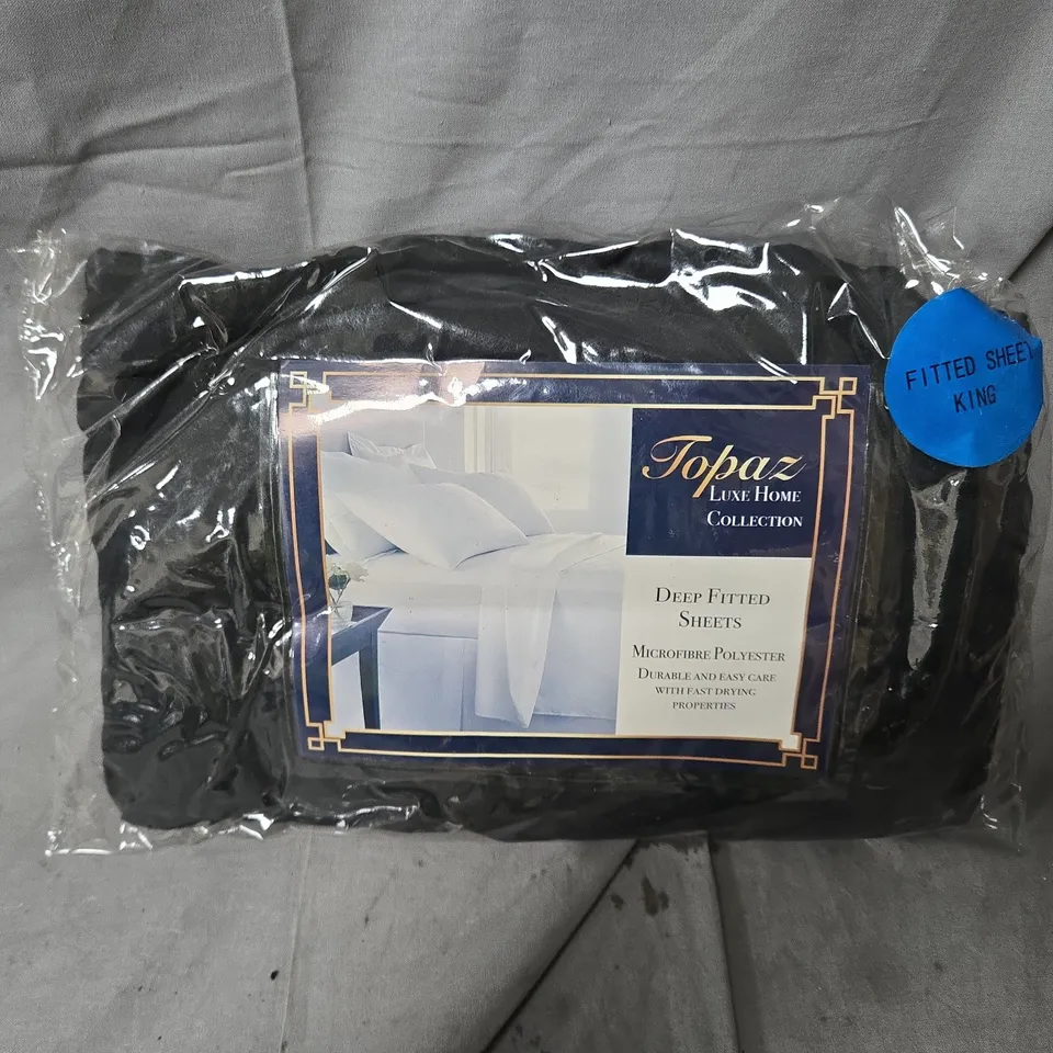 TOPAZ LUXE HOME COLLECTION DEEP FITTED SHEETS – KING SIZE, MICROFIBRE POLYESTER