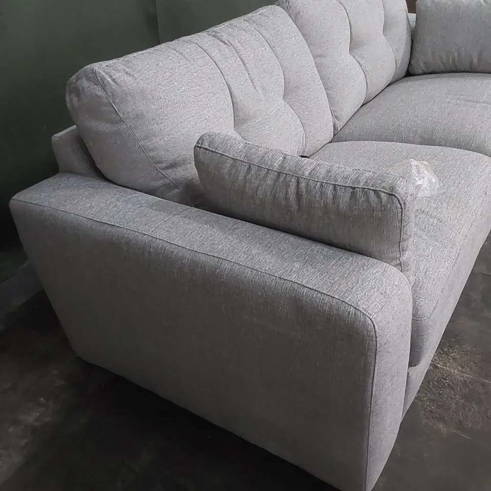 DESIGNER 3 SEATER FABRIC UPHOLSTERED SOFA