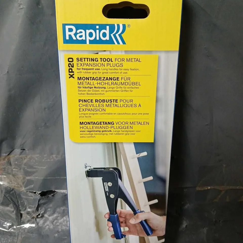 BOXED RAPID XP20 SETTING TOOL WITH EXPANSION PLUGS