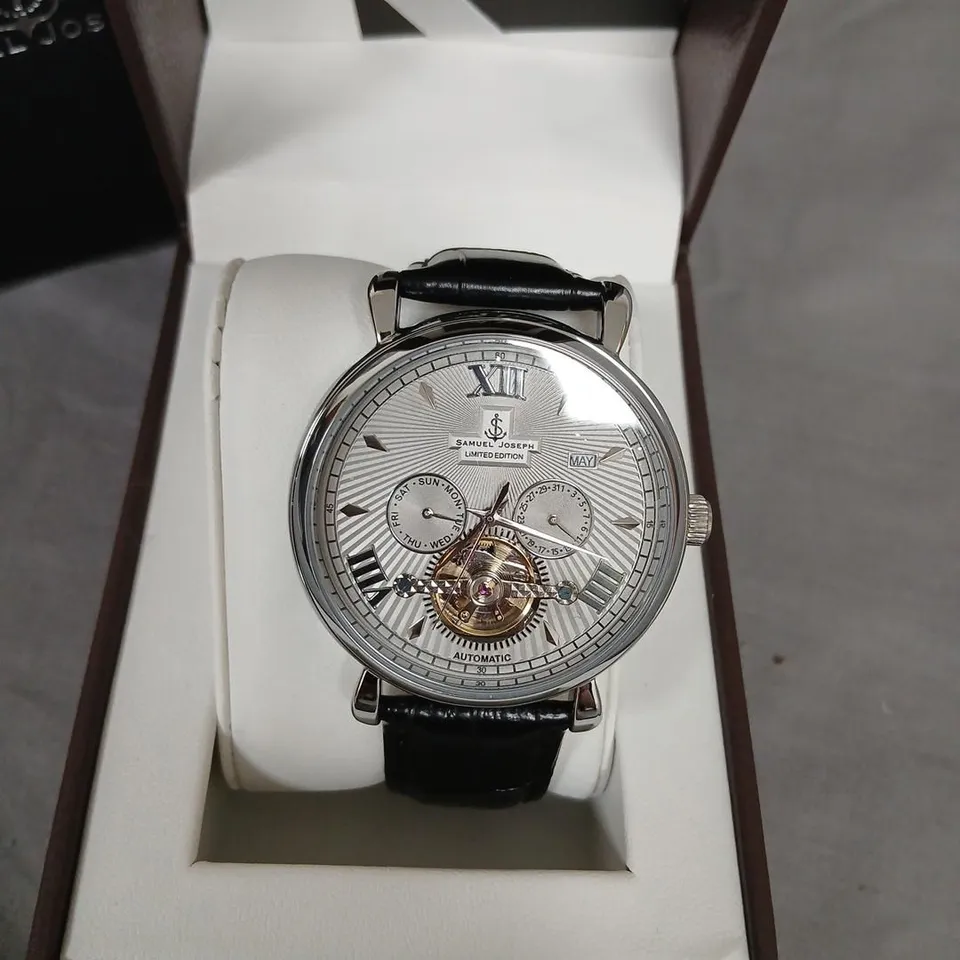 SAMUEL JOSEPH AUTOMATIC LIMITED EDITION SILVER GRAY WATCH