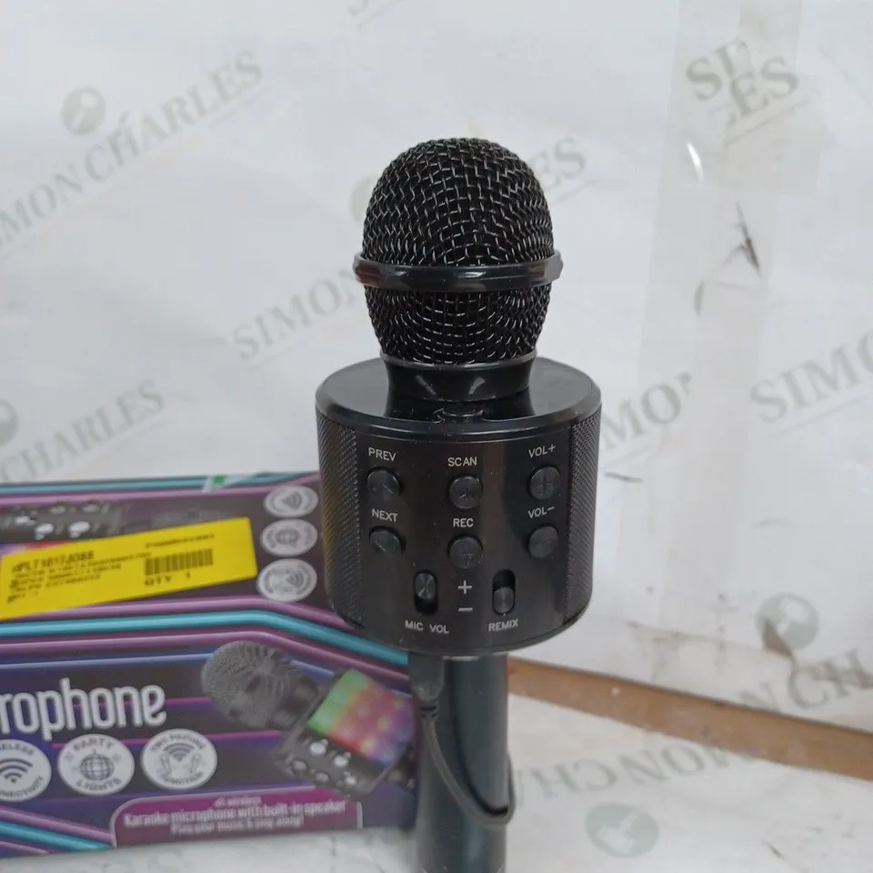 JUICE DISCO KARAOKE MICROPHONE WITH BUILT IN SPEAKER
