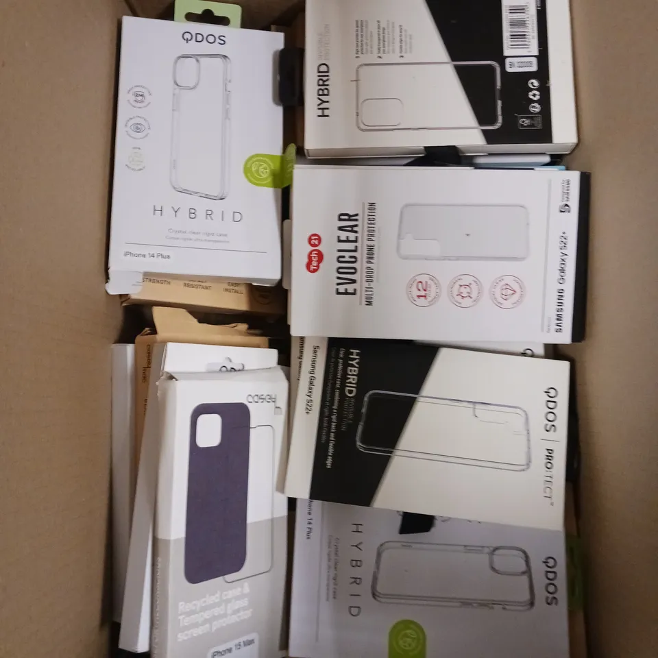 APPROXIMATELY 25 ASSORTED PROTECTIVE SMARTPHONE CASES FOR VARIOUS MODELS TO INCLUDE SAMSUNG A34, IPHONE 14, GALAXY A53 ETC 