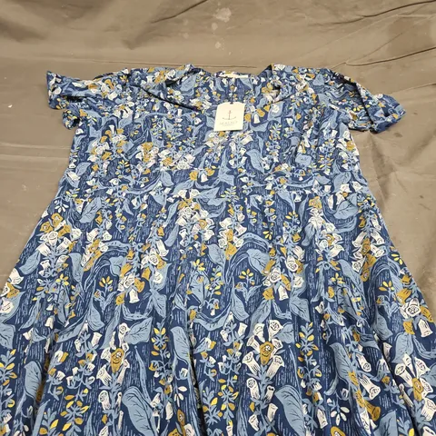 SEASALT CORNWALL CHATEAUX DRESS LINO FOXGLOVE MARINE - UK 18