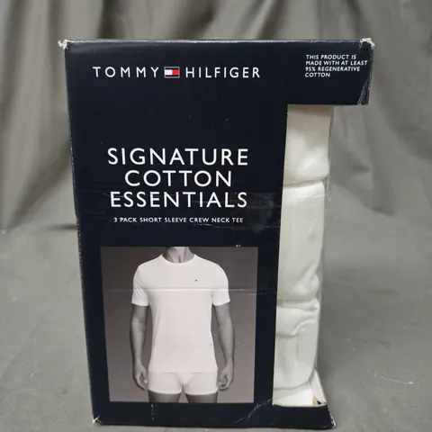 TOMMY HILFIGER SIGNATURE COTTON ESSENTIALS WHITE T-SHIRTS - MEDIUM