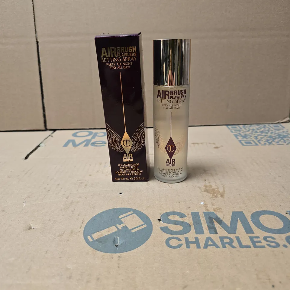 CHARLOTTE TILBURY AIR BRUSH FLAWLESS SETTING SPRAY PART ALL NIGHT STAY ALL DAY 100ML BOXED