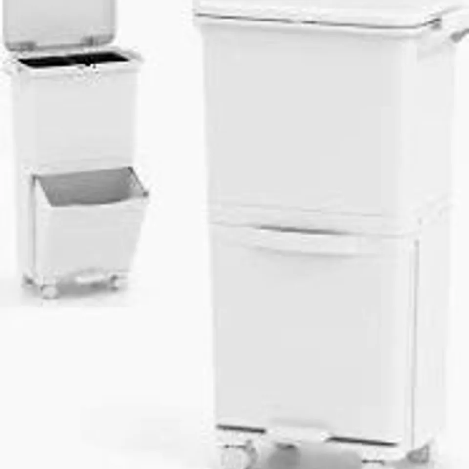 BOXED MULTIFUNCTIONAL WASTE BIN WITH 3 CHAMBERS