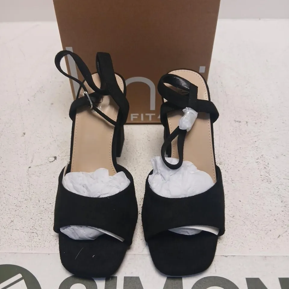 LINZI WIDE FIT WOMEN'S SANDALS – MONROE SIZE 5 BLACK SUEDE