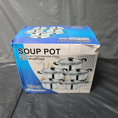 BOXED 10PC SOUP POT SET