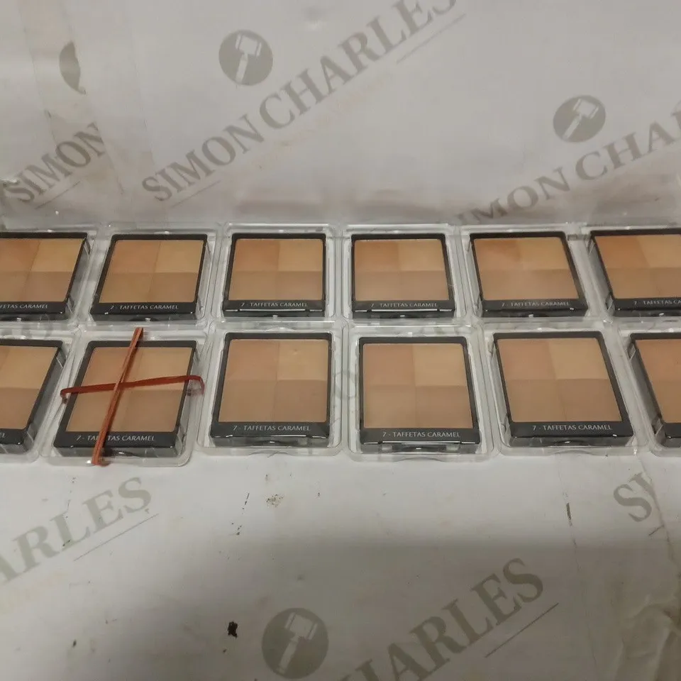 LOT OF 12 GIVENCHY SILKY FACE POWDER QUARTET POWDERS (11g) - TAFFETAS CARAMEL 7
