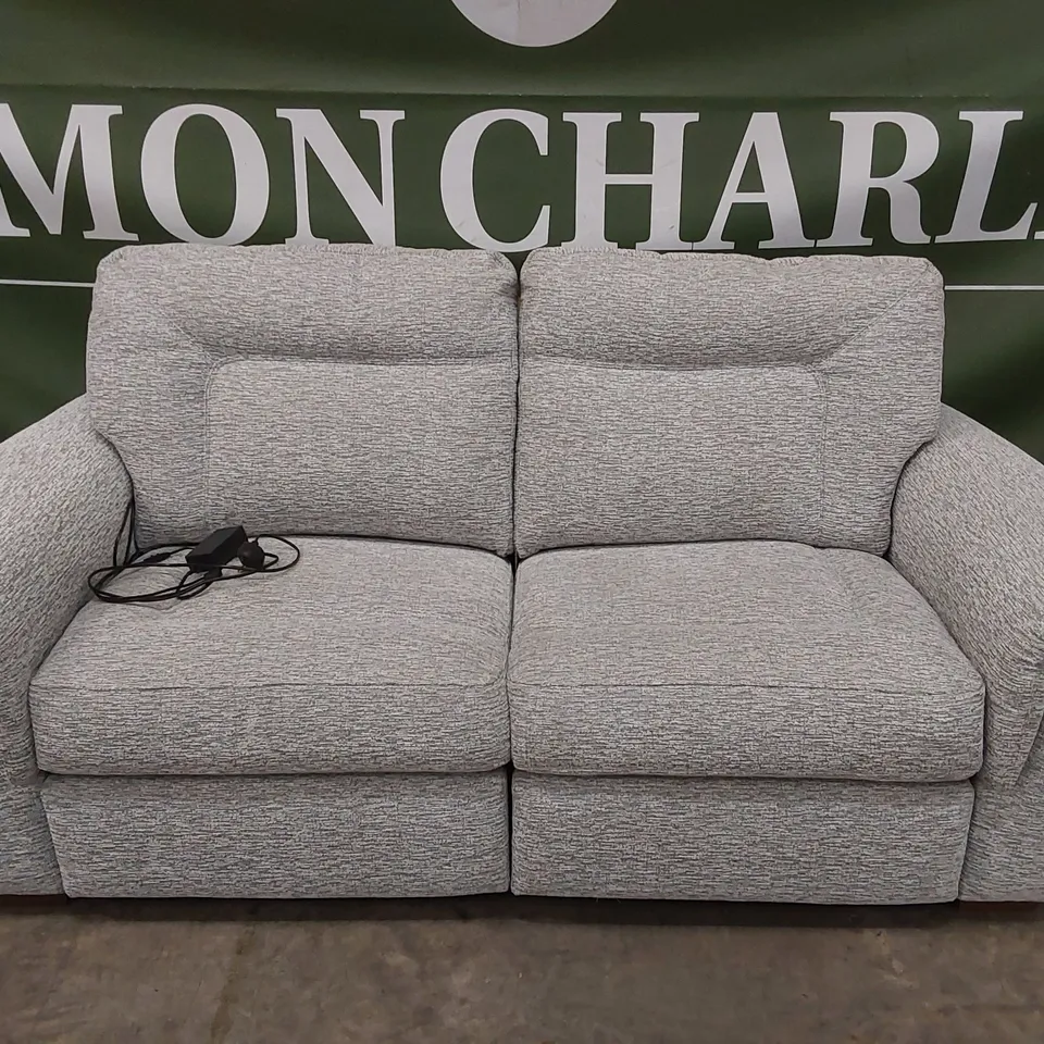 G PLAN 3 SEATER FABRIC UPHOLSTERED ELECTRIC RECLINER SOFA