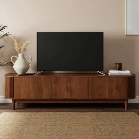 BOXED MATEO EXTRA WIDE TV UNIT FOR TVS UP TO 75" - WALNUT (1 BOX)