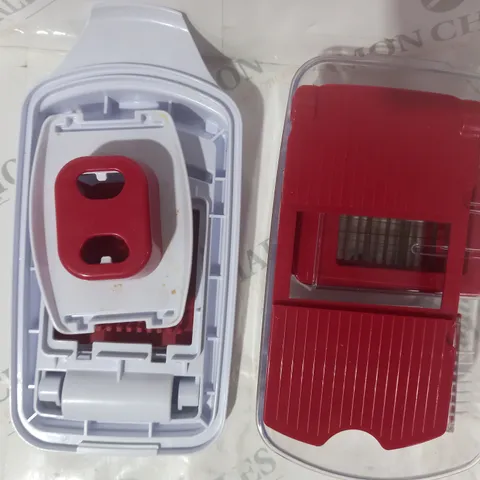 BOXED COOK'S ESSENTIALS CHOPPER 8 SLICE & DICE BLADES IN RED