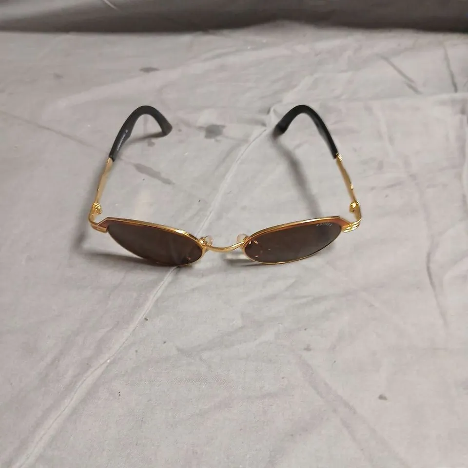 STING AVIATOR SUNGLASSES – GOLD-TONE FRAME, BROWN LENSES